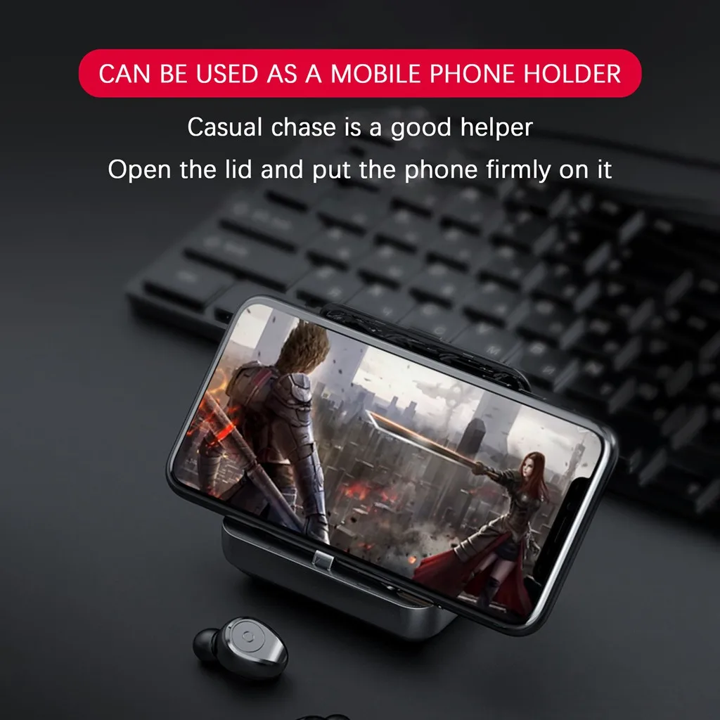 Ouhaobin TWS Bluetooth наушники с микрофоном в уши Беспроводная bluetooth гарнитура стерео наушники с зарядным устройством 1118#2