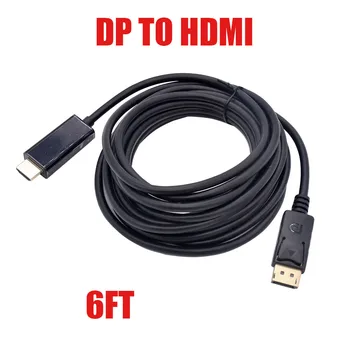 

200pcs 1.8M / 6FT 3M 10FT DisplayPort Display Port DP Male to HDMI Male M/M Cable Adapter for MacBook Air Dell Monitor