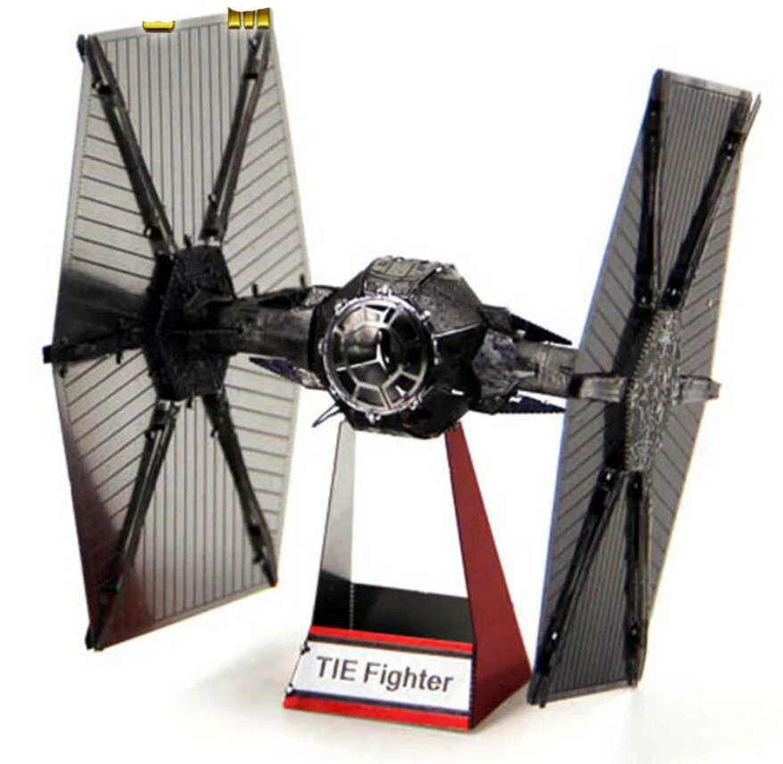 4 Звездные войны X-wing Tie Fighter 3D головоломка Металлическая Модель Строительный кирпич набор 3D из нержавеющей стали Звездная война Сборная модель для детей и взрослых - Цвет: 4