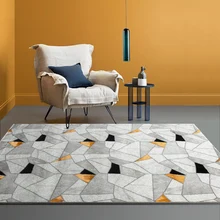 Большой размер, коврик в скандинавском стиле с геометрическим узором, коврик для домашнего декора с высокой плотностью