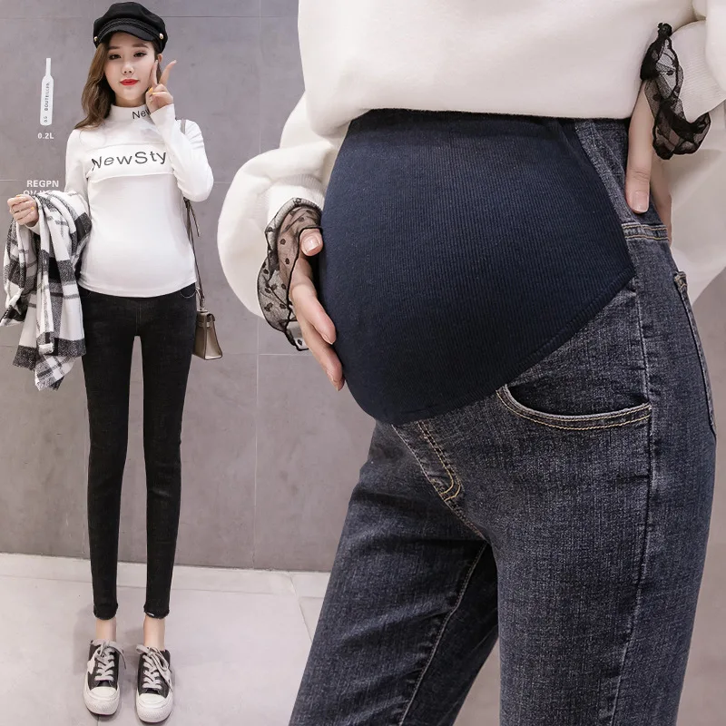 

Maternity Jeans Capri Tight-Fit Skinny Autumn And Winter Fashion Mom 2019 New Style Spring And Autumn Women's Base Pants Outer W