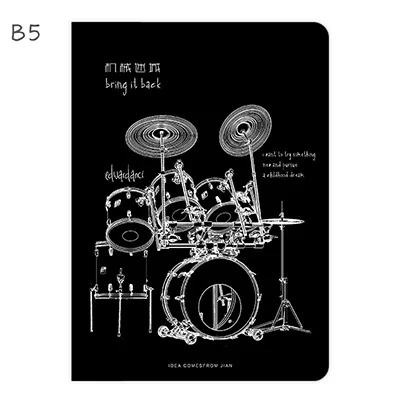 Drum B5 креативный винтажный блокнот для рукописей, дневник для записей, ежедневник, для учебы,, блокнот, подарок, школьные принадлежности, путешествия - Цвет: Drum