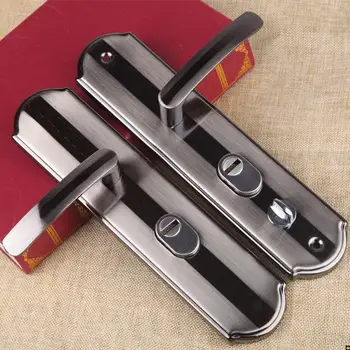 

Anti-theft door handle handle hand universal handle old-fashioned door lock accessory solid handle thickened panel.