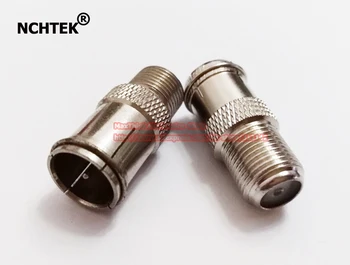 

NCHTEK F Type Female to Male Plug TV RF Coaxial Connector Adapter/Free Shippping/50PCS