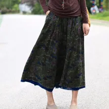 Ранняя осень г. Новая стильная юбка в стиле ретро из хлопка средней длины с набивным слоем из двух слоев элегантной юбки