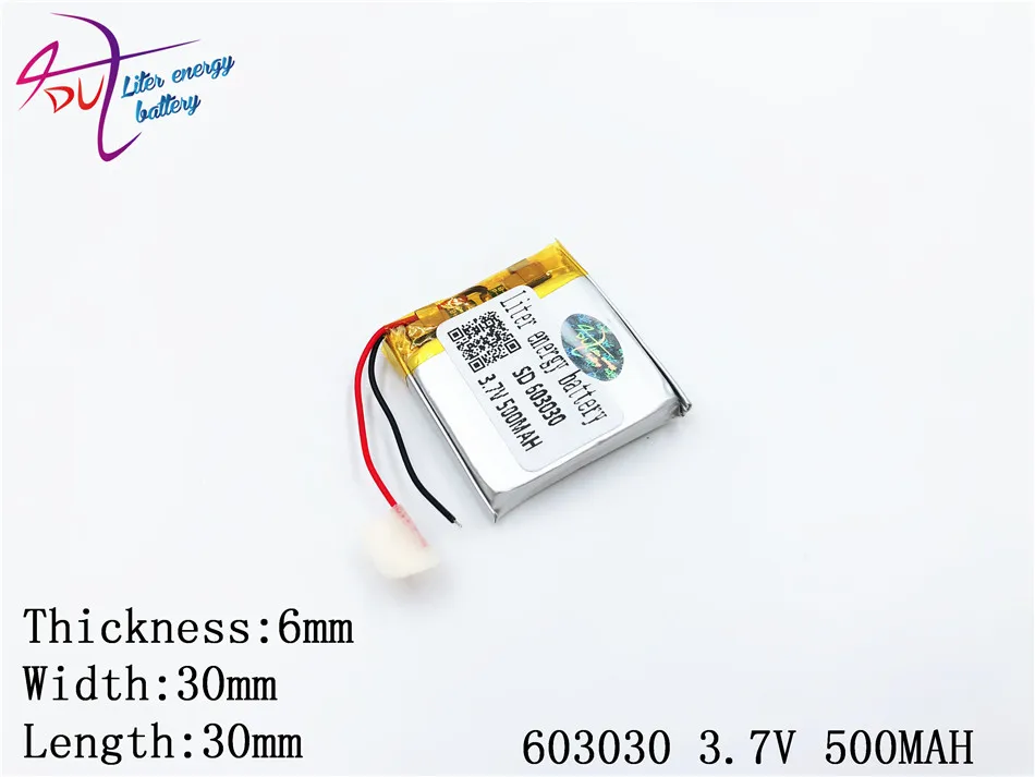 Литиевая батарея 3,7 v литий-полимерный аккумулятор 603030 500 мАч Mp3 Mp4 Mp5 маленькие игрушки