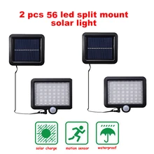 2/4pcs Outdoor 100/56/30 LED Solar Light PIR Motion Sensor Wall Lamp Waterproof Garden Light Path Emergency Security Light 3 Sid