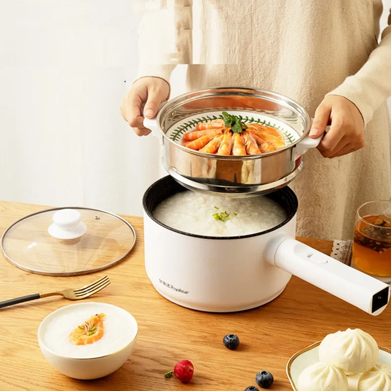 Multifunctional Electric Pot Portable Mini Rice Cooker Food Grade Stainless  Steel Electric Hot Pot With Steamer Electric Cooker - AliExpress