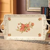 Yolife Pocelain Serving Plate Desktop Combination Storage Tray with Golden Rim Party Tray Cake Fruit Stand for Home Decoration 1