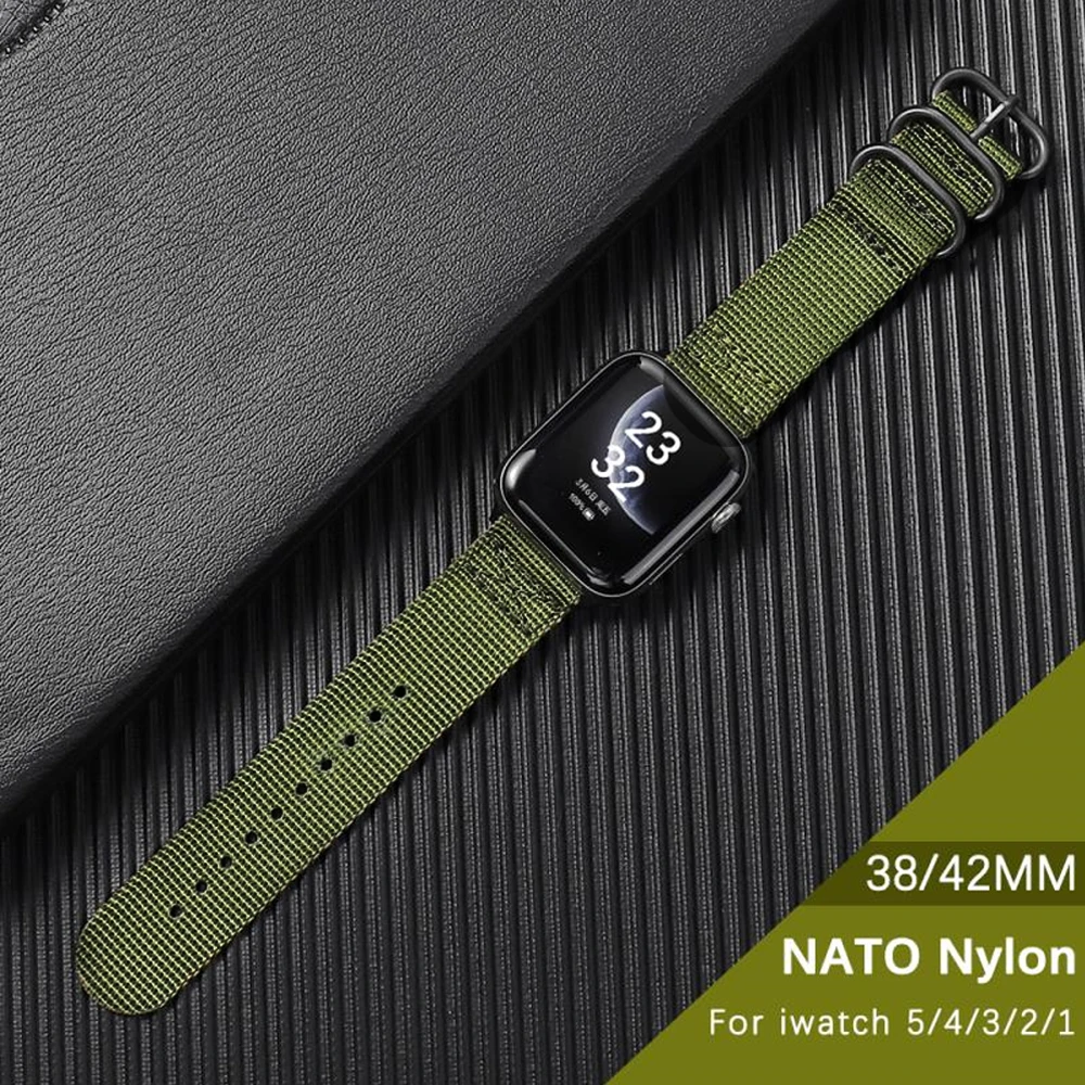 

For Apple Watch Band Series 5 4 44mm 40mm Nylon Sport Loop Bracelet strap for iwatch 4/3/2/1 42mm 38mm Wristband accessories