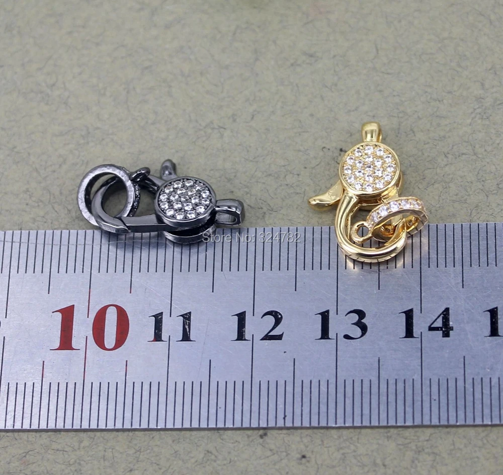 10 шт. маленького размера металлические медные кубические циркониевые застежки