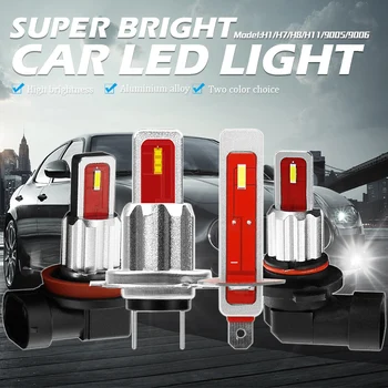 

2Pcs H1 H7 H8 H11 Car LED Bulbs HB3 9005 HB4 9006 LED Fog Light Bulb 2000LM 6000k White Yellow Driving Light 12V 24V car styling