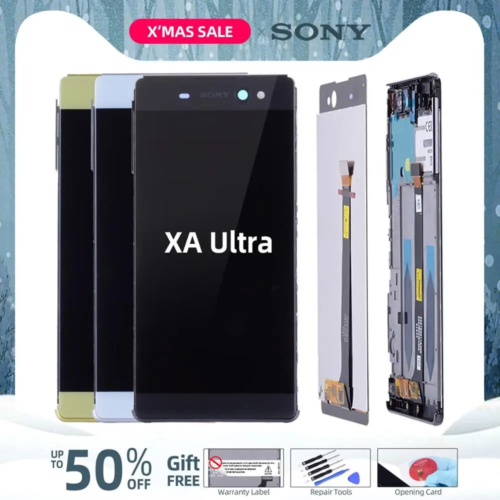 6,0 дюймов для sony Xperia XA Ultra ЖК-экран дигитайзер Рамка Замена для sony C6 F3211 F3212 F3215 F3216 F3213 ЖК-дисплей