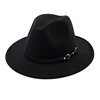 Winter Fashion Wool Fedora Hat For Women Chapeau Black Hats For Men simple Wide Brim Autumn Female caps Fashion Top Jazz Cap ► Photo 3/6