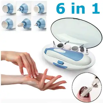 

Electric Manicure Pedicure Grooming Set Nail Art File Drill Tool Pedicure Machine Kit for Filing Shaping Sculpting Polishing