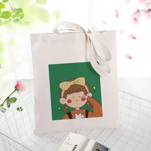 Зеленая серия холщовая вместительная сумка для покупок сумка на заказ Печать Логотип Сумка текст DIY ежедневное использование экологическая многоразовая утилизация