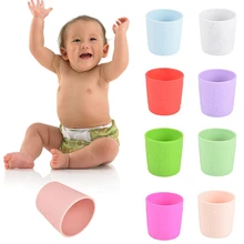 Caja de almacenamiento de silicona para alimentos de bebé, recipiente para aperitivos, vasos de agua de alimentación para niños pequeños, vajilla portátil para beber