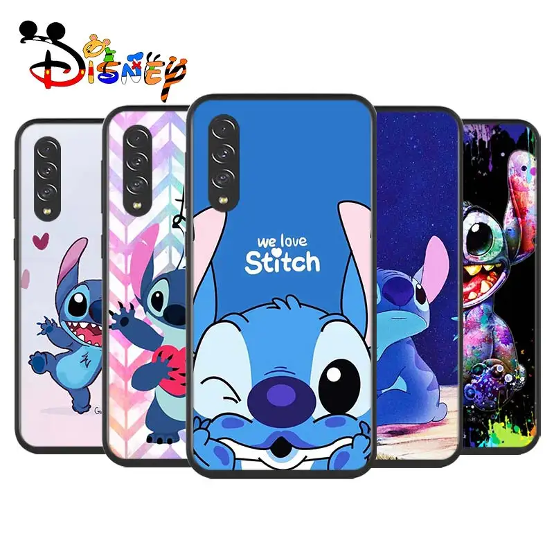 Стич милый мультфильм для Samsung Galaxy A90 A80 A70 A60 A50 A40 A20 A2Core A10 M31 M21 M60 M40 M30 черный чехол