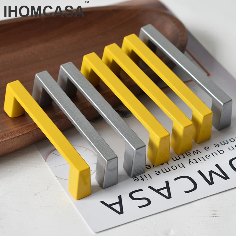 

IHOMCASA Modern Style Color Cupboard Furniture Handle Children's Room Kindergarten Cabinet Knob Wardrobe Drawer Hardware Pulls
