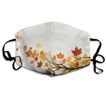 

Face Mask Autumn Branch Leaves Inspiring Cycling Half Face Earloop Ski Mask For Woman