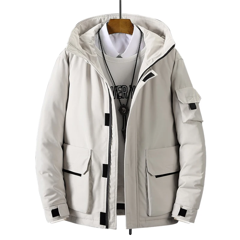 Высокое качество-40 Цельсия пуховая куртка сохраняющая тепло мужская зимняя толстая зимняя парка пальто камуфляж белая черная утка пальто 057