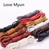 Round Waxed Shoelaces Leather Shoes Strings Boot Sport Shoe Laces Cord Shoelaces Black Brown Blue Purple Red Wine White 60-180CM ► Photo 1/6