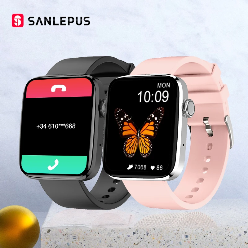 Умные часы SANLEPUS 1 8 дюйма HD экран 2021 для мужчин и женщин умные GPS траектория Bluetooth