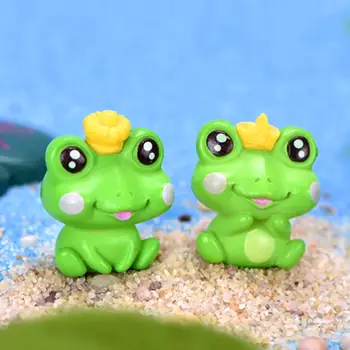

6Pcs Mini Cute Frog Figurine Model Ornament Fairy Garden Bonsai Micro Plant Landscape Decoration