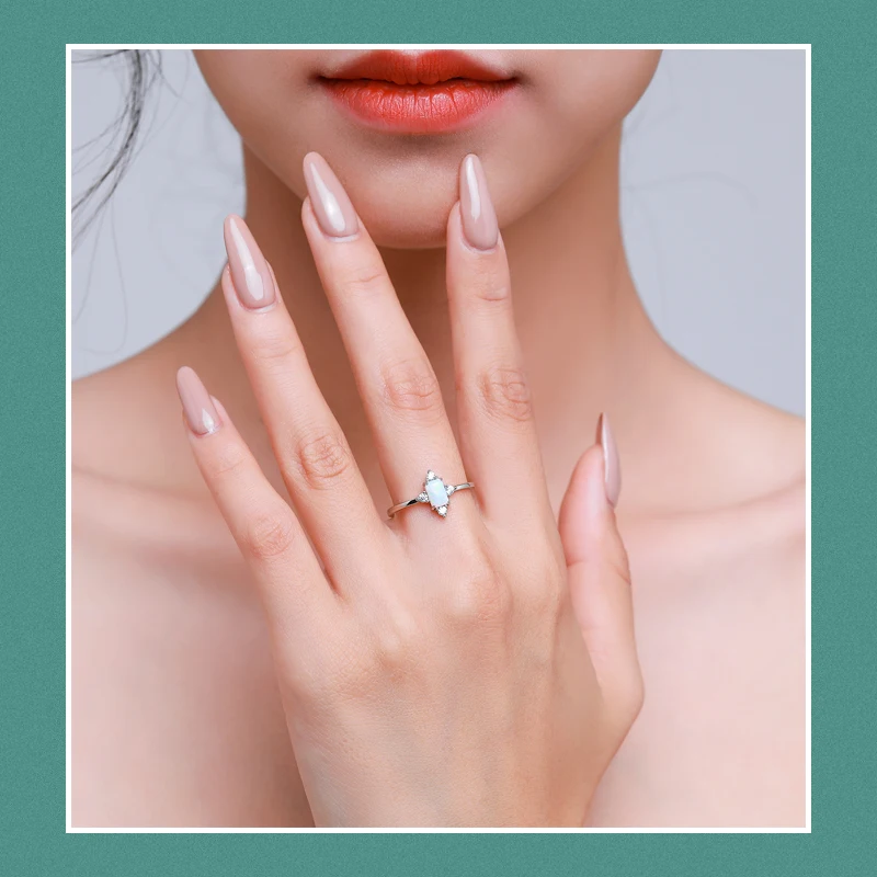 925 Sterling Silver Rings For Women Shining Crown Opal Finger Ring Classic Luxury Wedding silver rings silver ring wedding rings