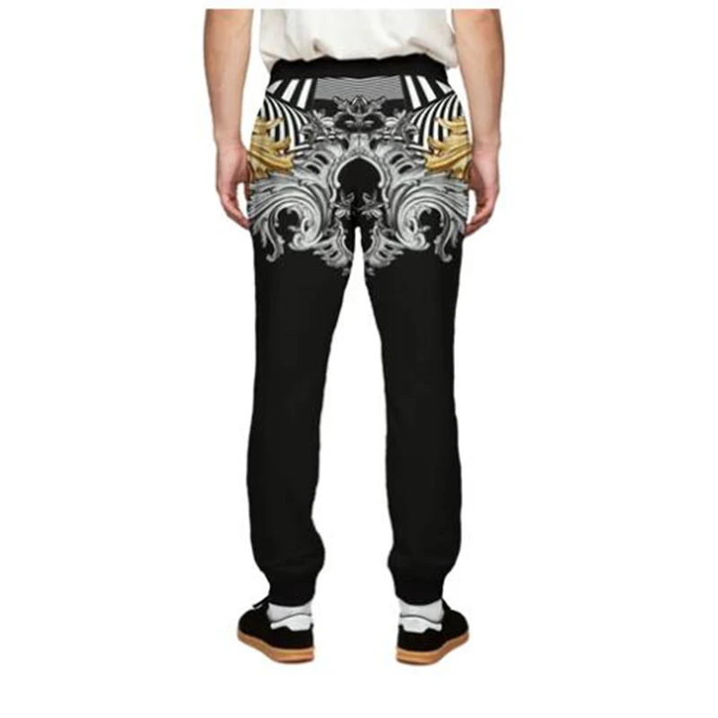 

MODAVELOCE Print Platinum Gold Sweatpants Gym Track Pants For Men Stacked Sweatpants For Men Trousers Men Casual Cargo Pants