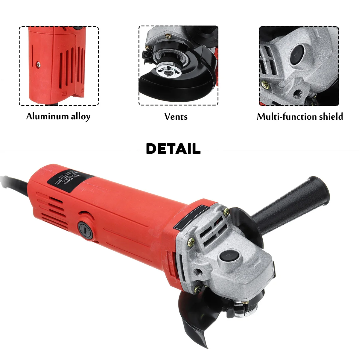 Drillpro 1280 Вт полностью медный металлический станок для резки древесины электрический угловой шлифовальный станок металлическое колесо-Кресало Электроинструмент шлифовальный станок