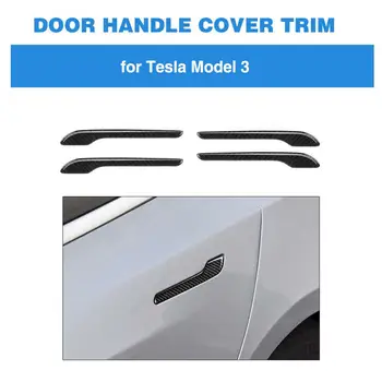 

4pcs Creative Car Door Handle Decals Dual Color Design Stickers Vinyls Decals For Tesla Model 3 Car Bumper Protector Trim