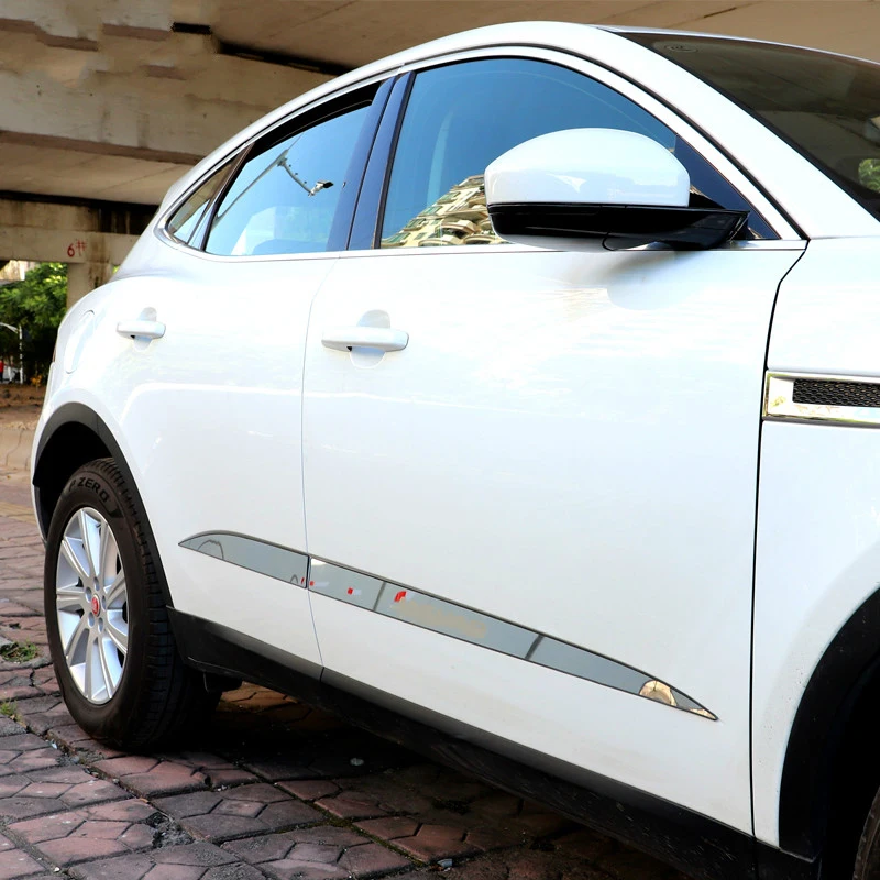 US $59.99 Accessories Fit For Jaguar EPace Epace E Pace Stainless Steel Door Side Line Garnish Body Molding Cover Protector Trim