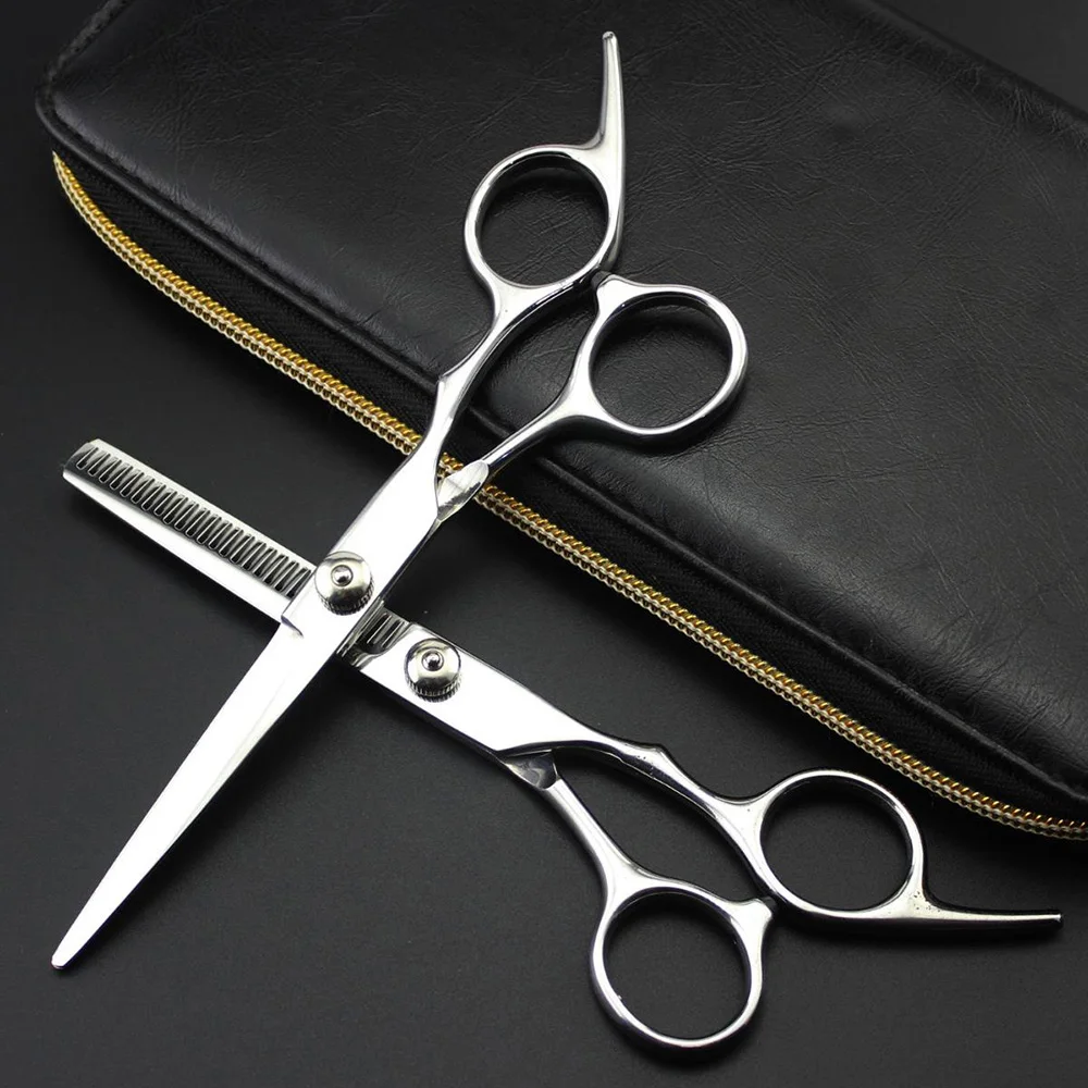 

Professional Hair Cutting Tool Haircut Scissors Set Barber Hair Thinning Scissors Stainless Steel Shears Hairdressing 6 Inch