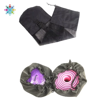 

Portable Yoga Mat Bag Nylon Pilates Carrier Mesh Center Adjustable Sport Tool Storage Bag TLS