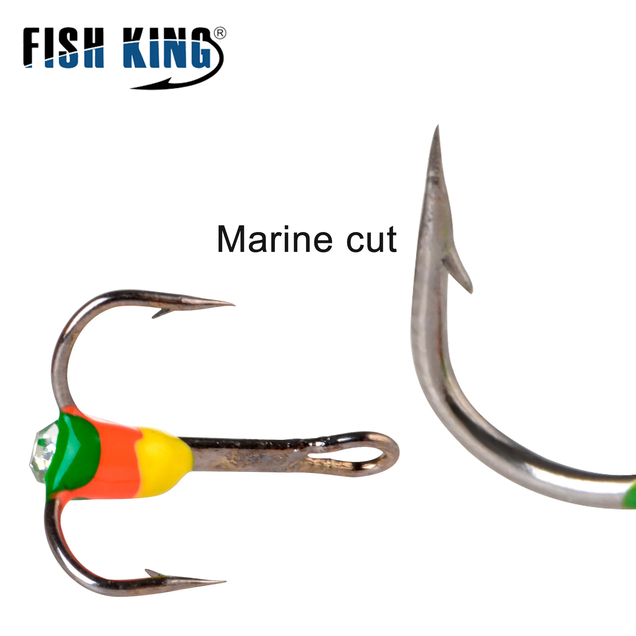 FISH KING 5pcs Winter Fishing Hook High Carbon Steel Overturned Treble Hook 6/8/10/12# For Lure Triple Hook Fishing Tackle FISH KING 5pcs Winter Fishing Hook High Carbon Steel Overturned Treble Hook 6/8/10/12# For Lure Triple Hook Fishing Tackle
