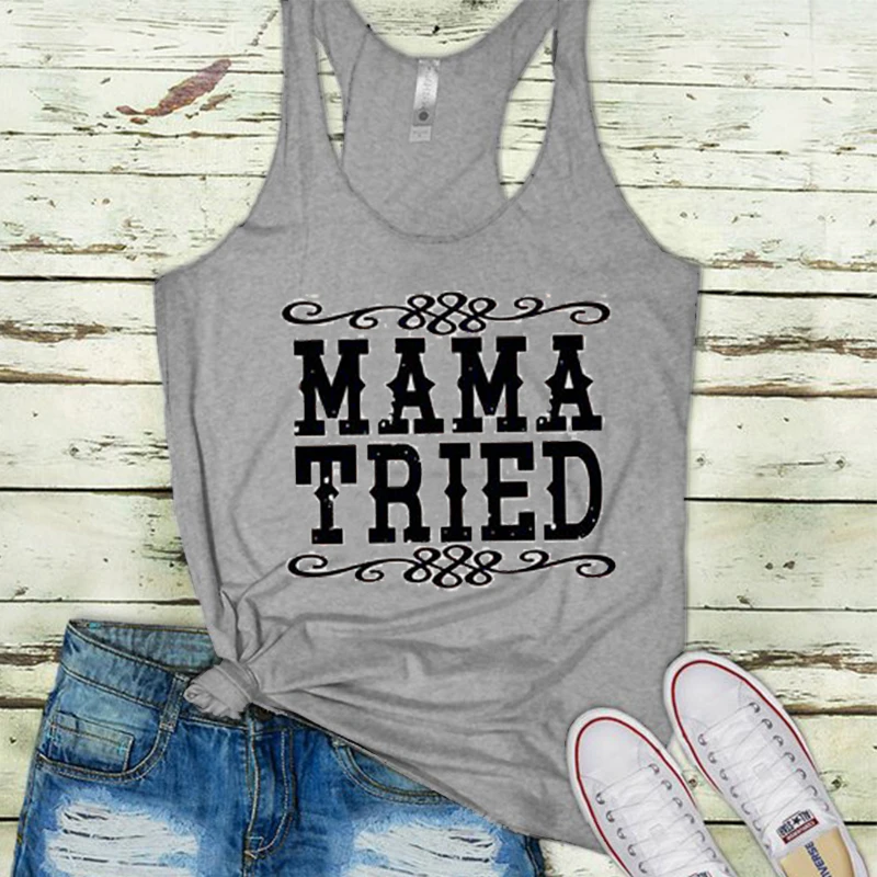 Country Music Tops Rodeo Top Drinking Print Harajuku Woman Clothes Mama  Tried Women Tank Country Girl Tanks|Tank Tops| - AliExpress