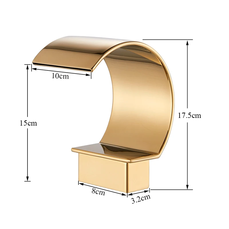Золотой смеситель для раковины 3 шт. Водопад Носик хром смесители для ванной комнаты бортике двойная ручка три отверстия смеситель горячей и холодной воды кран