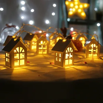 

Christmas Tree Decorations 1.5m 10 Pcs House LED Light String New Year 2021 Christmas Decorations for Home Natale Navidad 2020