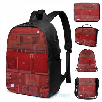 

Funny Graphic print Red Dwarf USB Charge Backpack men School bags Women bag Travel laptop bag