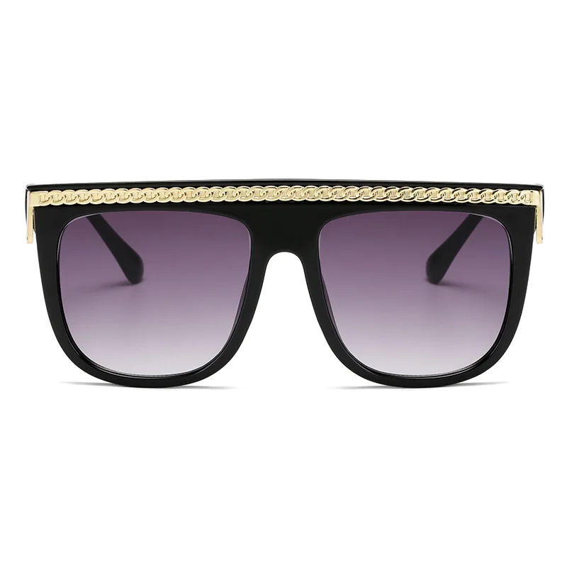GIFANSEE Женские квадратные негабаритные солнцезащитные очки, градиентные очки с большой оправой, винтажные фирменные дизайнерские очки uv400 с плоским верхом, роскошные