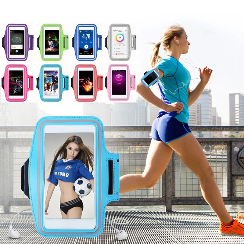 

Portable Running Sports Phone Case Arm Band Fashion Universal Outdoor Waterproof Wrist Phone Bag Key Holder Accessories Supplies