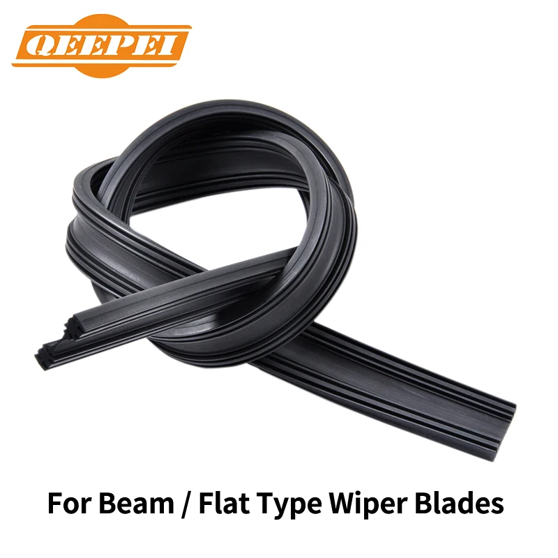 Universal Car Boneless Wiper Blade Replace Rubber Refill 4Pairs Natural