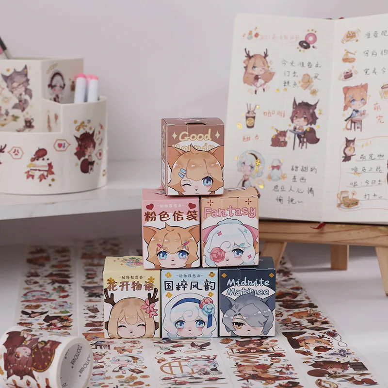 

1pcs/1lot Washi Masking Tapes Animal Rhapsody Series Decorative Adhesive Scrapbooking DIY Paper Japanese Stickers