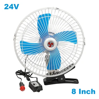 

2 Speeds Van Home Easy Install Air Flow Clip On Office Oscillating Truck For Dashboard Universal 12V 24V Multifunction Car Fans