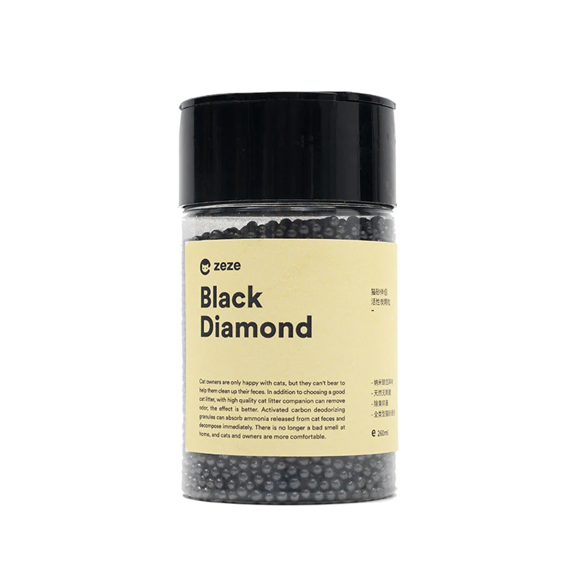 260ml Cat Litter Deodorizing Beads Black Bamboo Charcoal Activated Carbon For Odor Removing