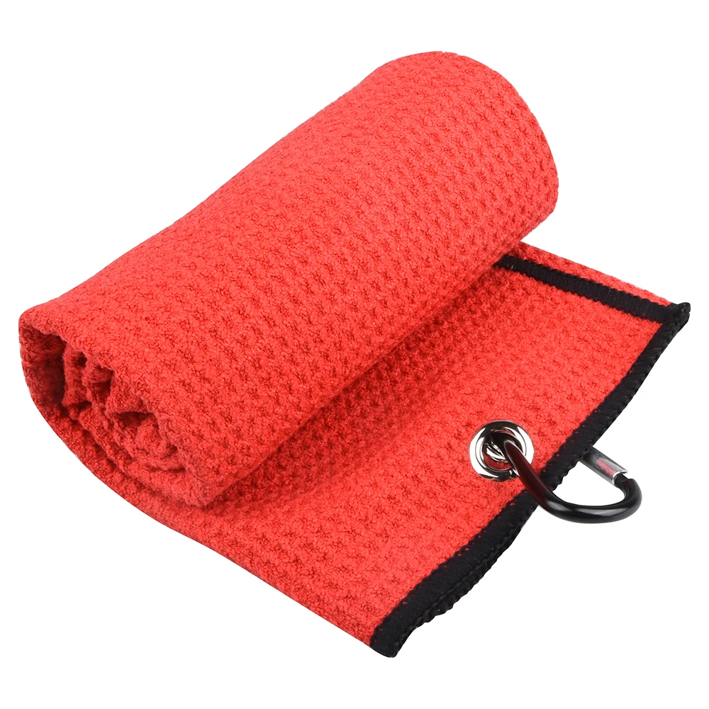 Premium Microfiber Golf Towel with Clip - 5 Colors Available, Perfect for Golf Enthusiasts, Includes Carabiner