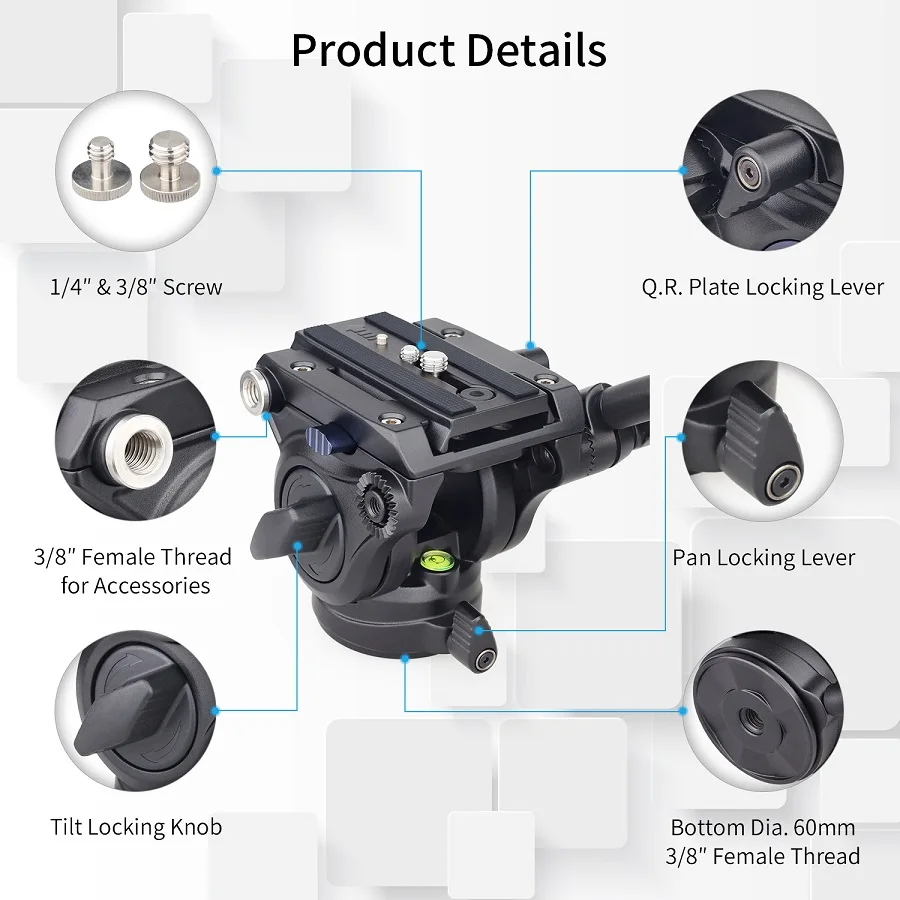 INNOREL F60 видео жидкость гидравлическая панорамная головка с Q. R. Пластина для крепления профессиональных DSLR камер/видеокамер/тренога для телескопа