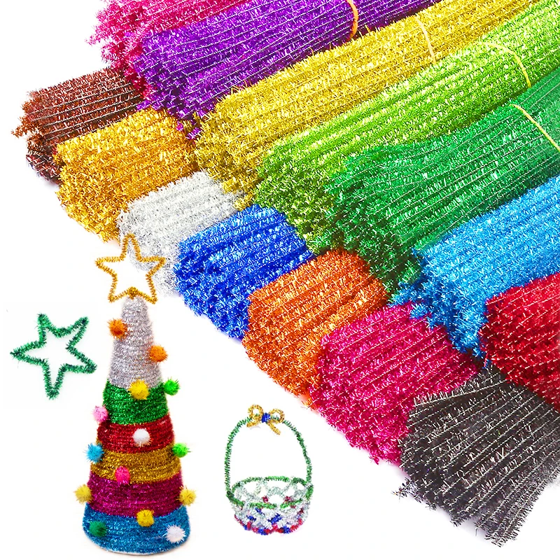 Lot De 6 Paquets De Bâtons Chenille Multicolores - 300 Pièces Pour Loisirs Créatifs