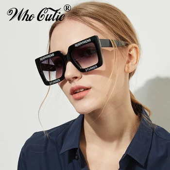 

2018 Oversized Rectangular Sunglasses Women Brand Designer Retro Vintage White Frame 90S Female Sun Glasses Ombre Shades OM625
